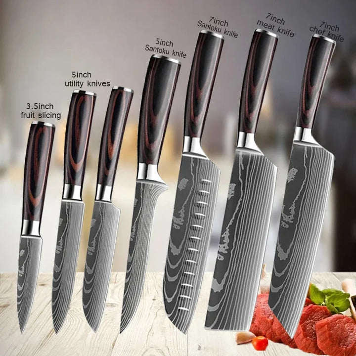 Japanese Damascus Pro Knife Set