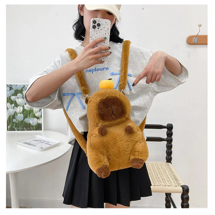 Capybara Plush Backpack