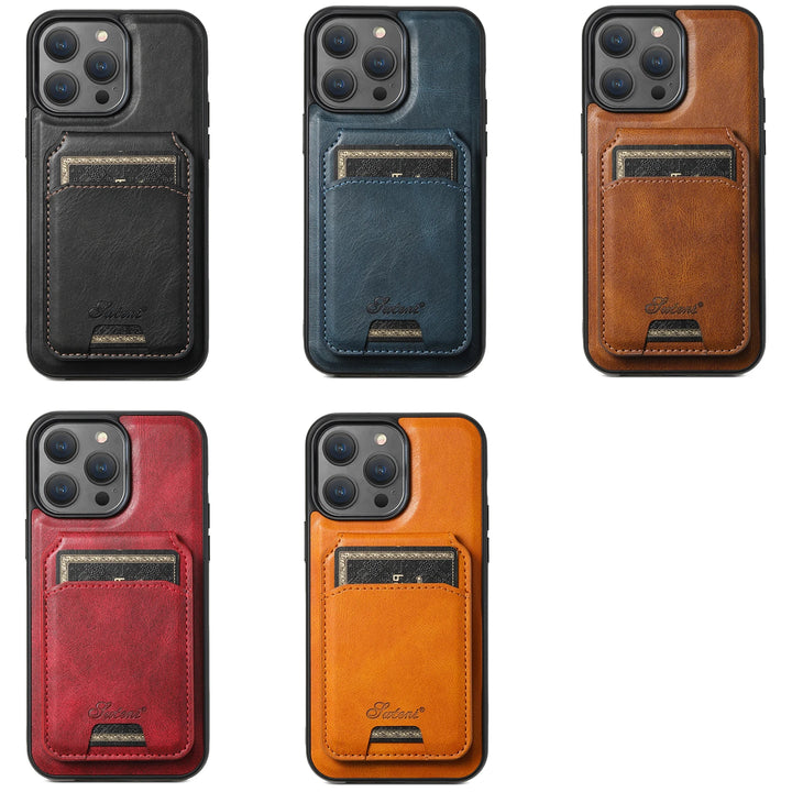 SUTENI Magnetic Leather Wallet Case IPhone